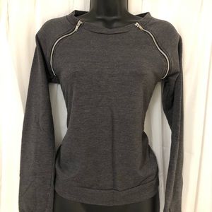 Gray zipper sweater